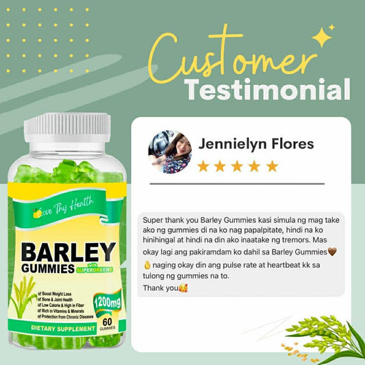 Barley Gummies with SuperGreens 1200MG 60Pcs Gummies Per Bottle