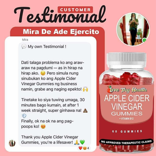 Apple Cider Vinegar Gummies 1000mg 60 Pcs Gummies Per Bottle