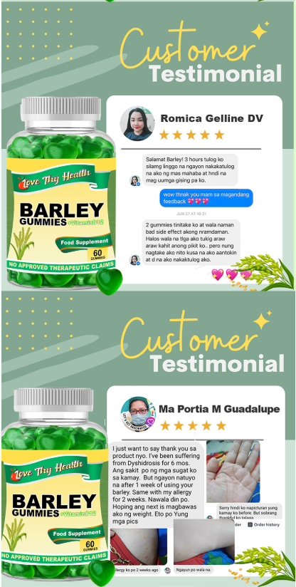 Barley Gummies with SuperGreens 1200MG 60Pcs Gummies Per Bottle